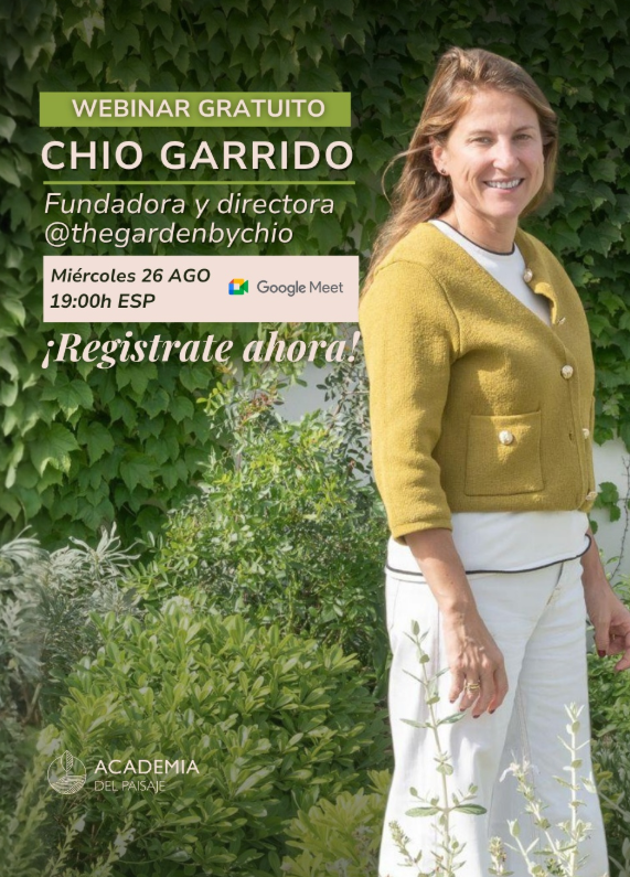 Webinar Academia del Paisaje x The Garden by Chio